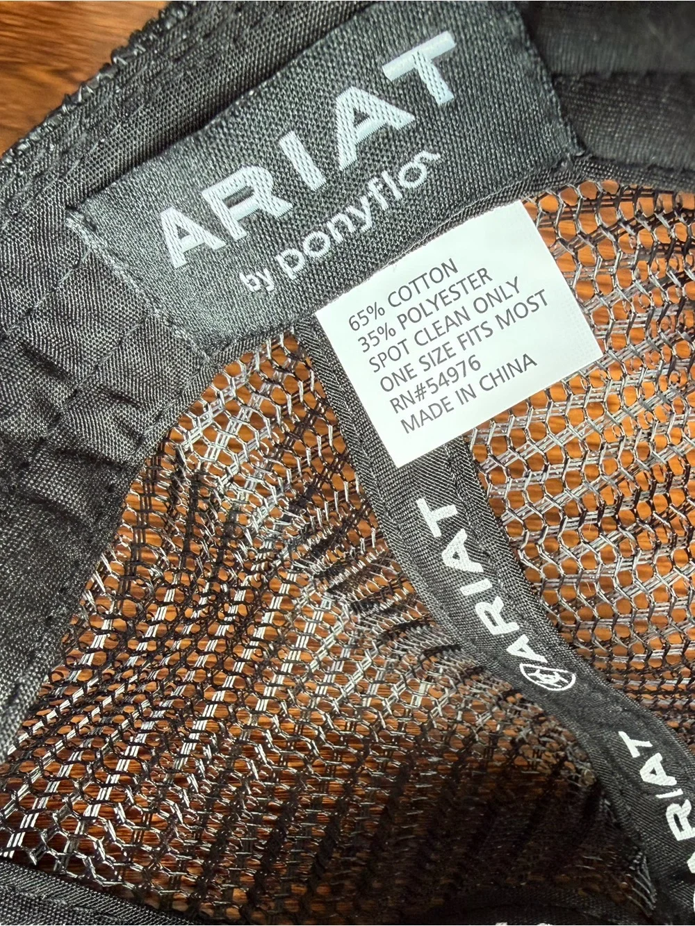 Ariat Brown and Black leopard print Logo Trucker Hat - Picture 4 of 4